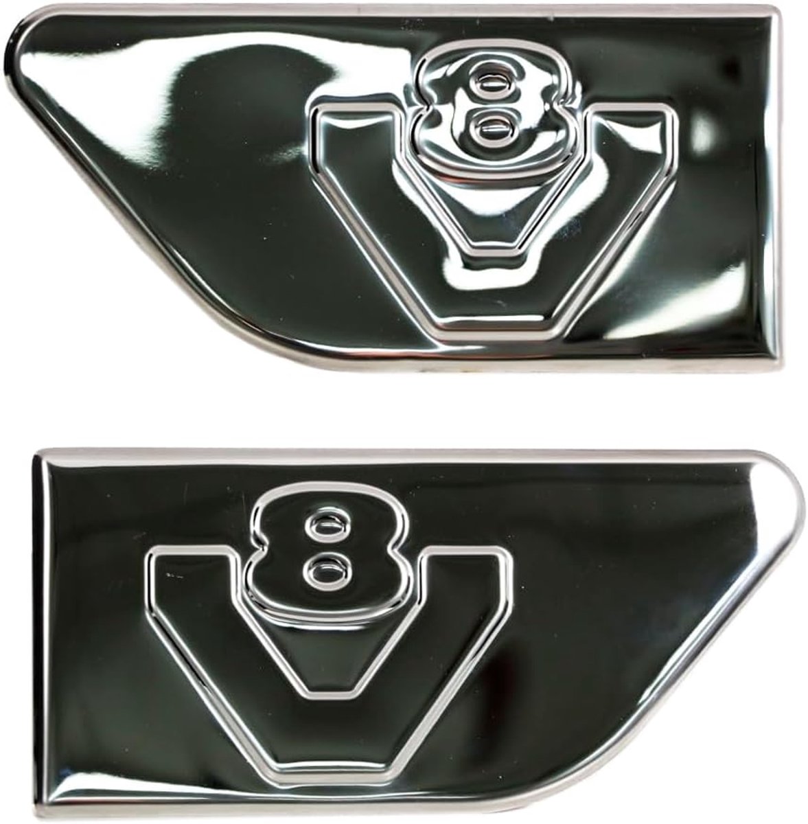 Decoratieaccessoires V8 Polished RVS - 2 stuks voor Scania R 2004-2015 - Hoogglans afwerking - Eenvoudige montage - ShopVlot