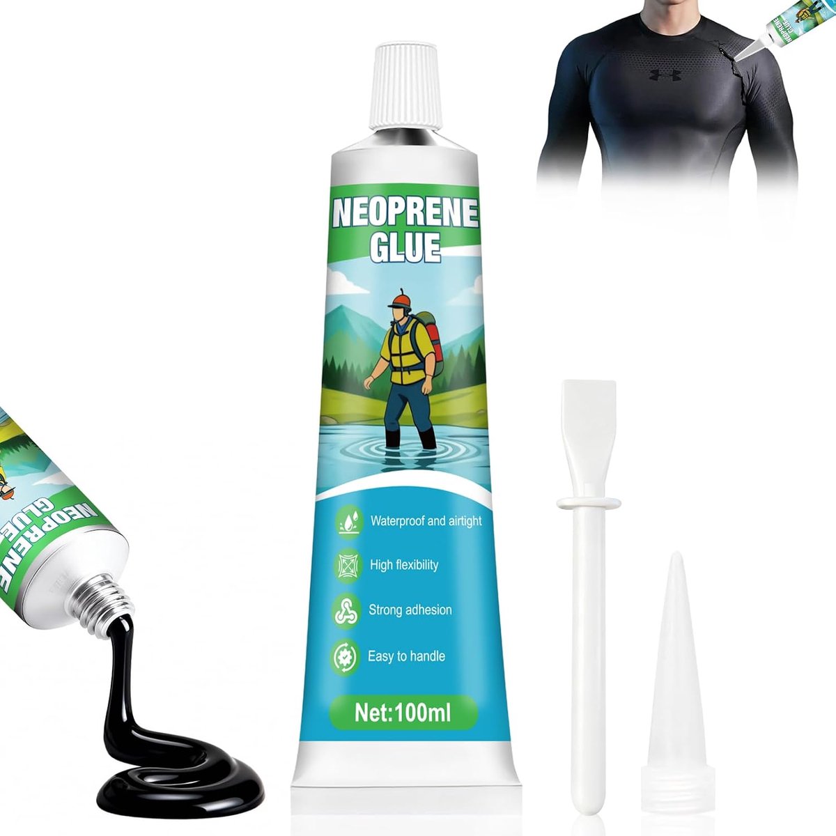 Neopreen pak reparatielijm 100 ml - zwart - sterke hechting - ideaal voor reparaties - ShopVlot