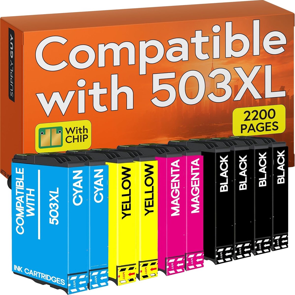 Printercartridges 503XL Multipack - 10 Stuks - 4 Zwart, 2 Blauw, 2 Rood, 2 Geel - Helder afdrukken - ShopVlot