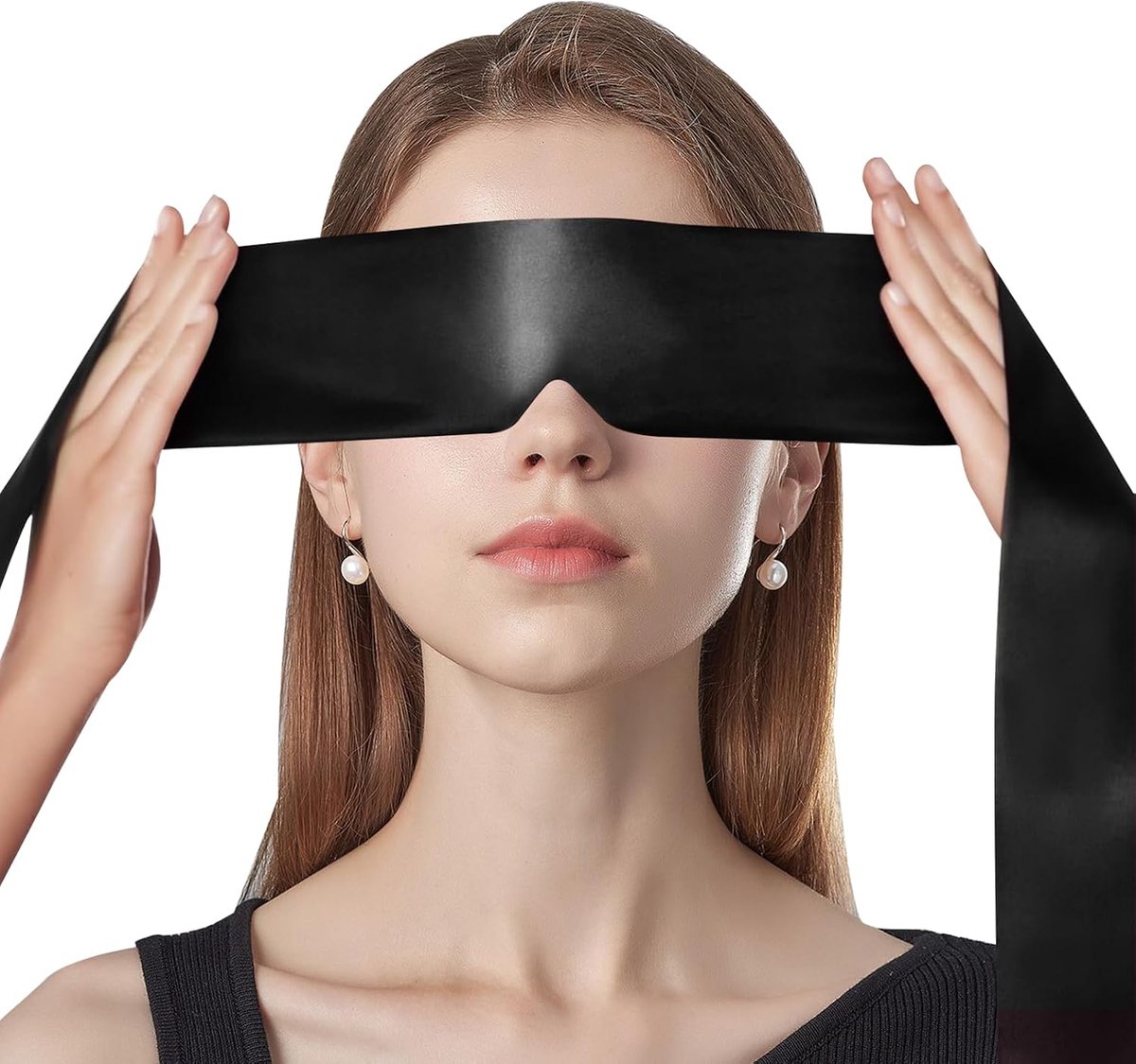 Satin oogmasker - verstelbaar comfort - ideaal voor slaap en reizen - ShopVlot