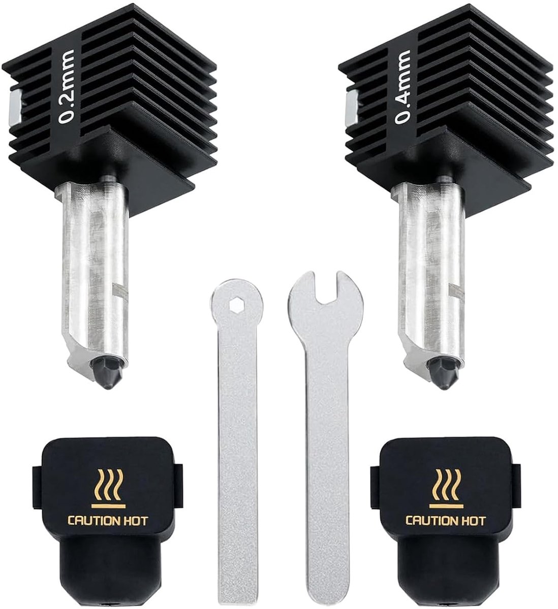 Hotend Kit 0.3mm + 0.5mm - Tempered Staal - Voor Bambu Lab A1/A1 Mini - Efficiënt en Snelle Verwarming - ShopVlot