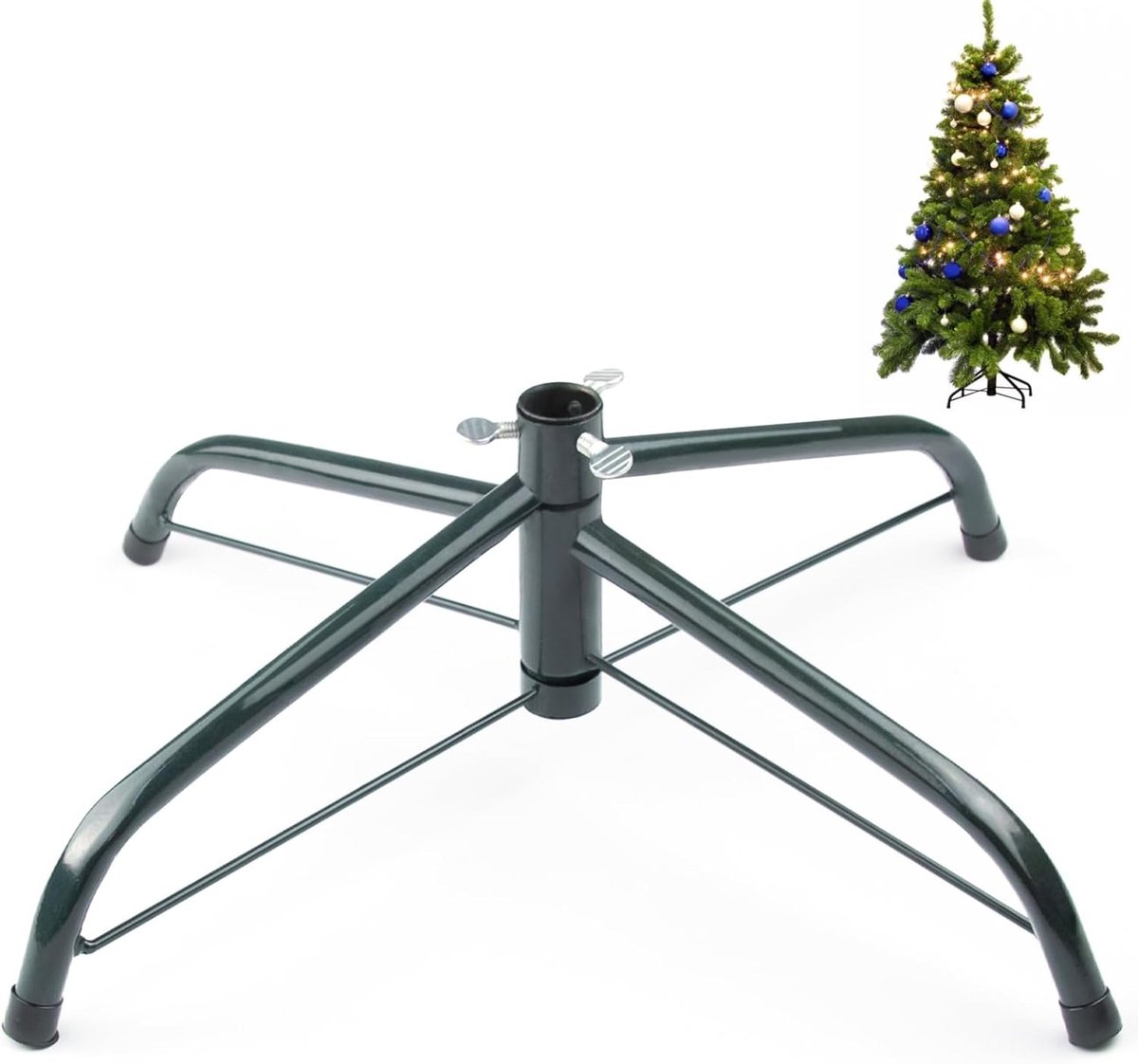 Kerstboomstandaard 40 cm - Metalen kerstboomstandaard - Universeel voor bomen 60-300 cm - Stevige basis tot 50 kg - ShopVlot