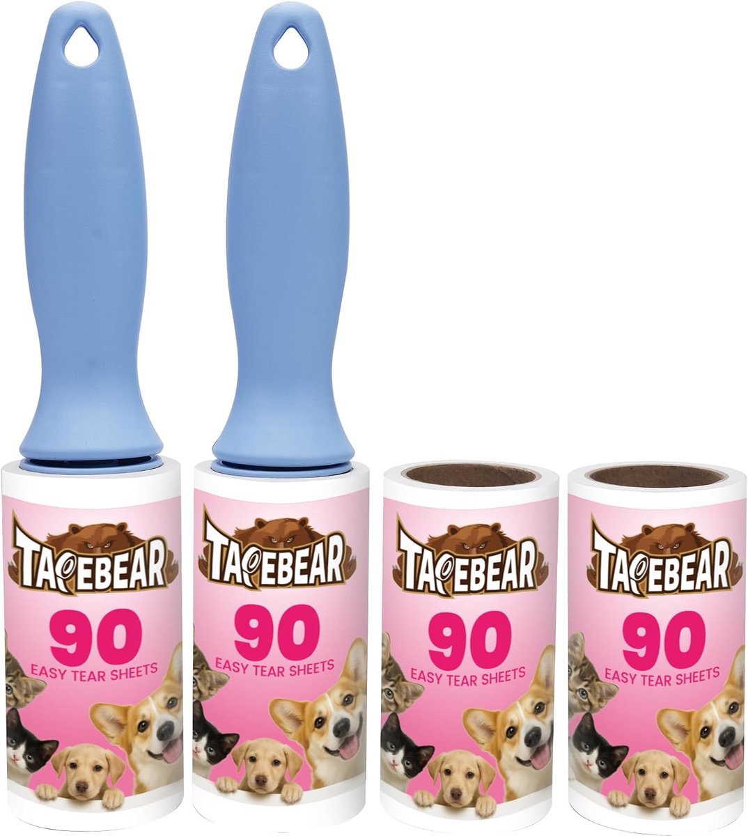 Lintroller 360 Vel - 2 Handvatten - Sterke Plaklaag - Verwijdert Dierenharen en Lint - ShopVlot