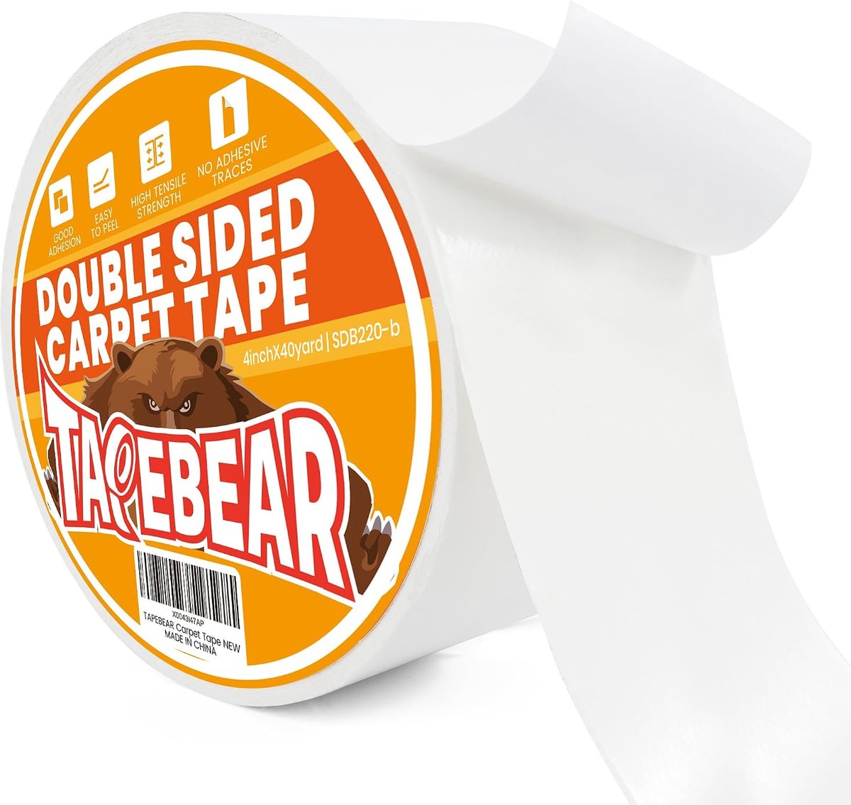 Dubbelzijdige tape 100 mm x 36 m - Voor tapijten - Verwijderbaar en niet-slip - Ideaal voor houten vloeren - ShopVlot