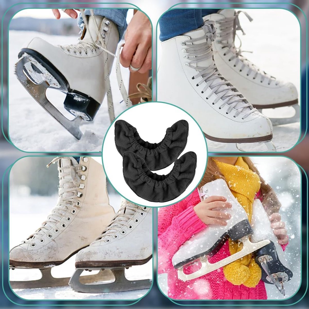 Schaatsbeschermers - Dubbelzijdig non-woven materiaal - Voor hockey en kunstschaatsen - Bescherming tegen slijtage - ShopVlot