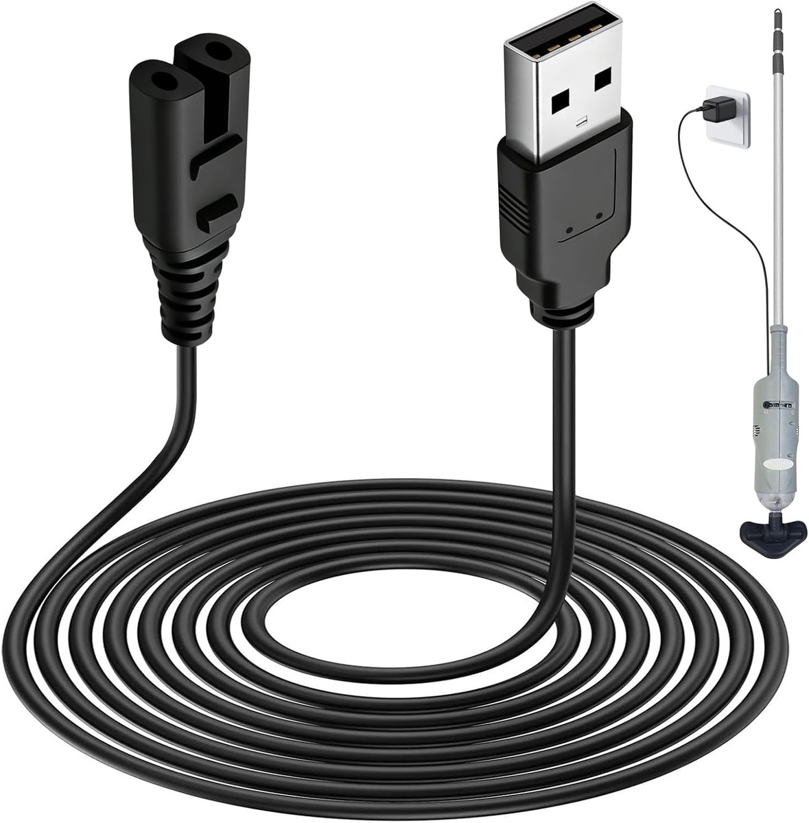 USB-Oplaadkabel 5V - Compatibel met draagbare onderwaterstofzuiger - Voor eenvoudig opladen - ShopVlot