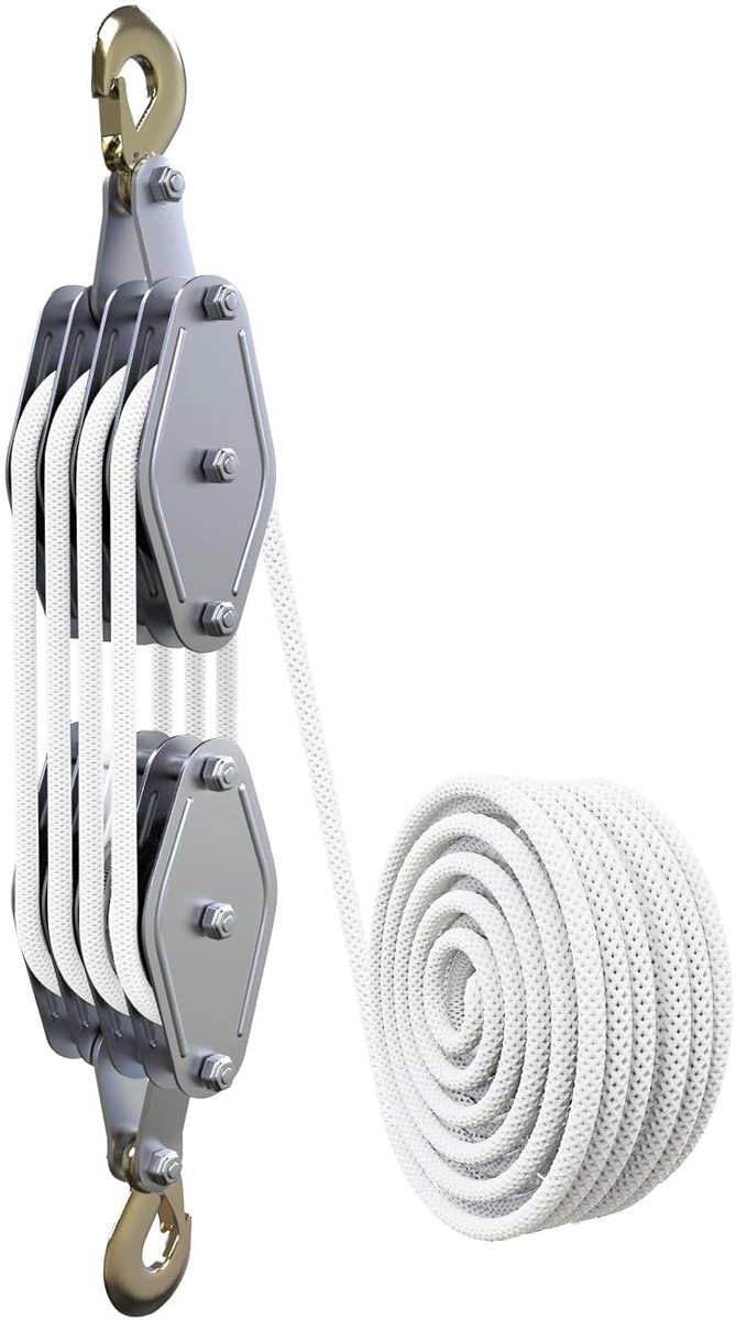 4-way hoist 20 m kabel - handmatige takel - 400 kg capaciteit - ideaal voor hefwerkzaamheden - ShopVlot