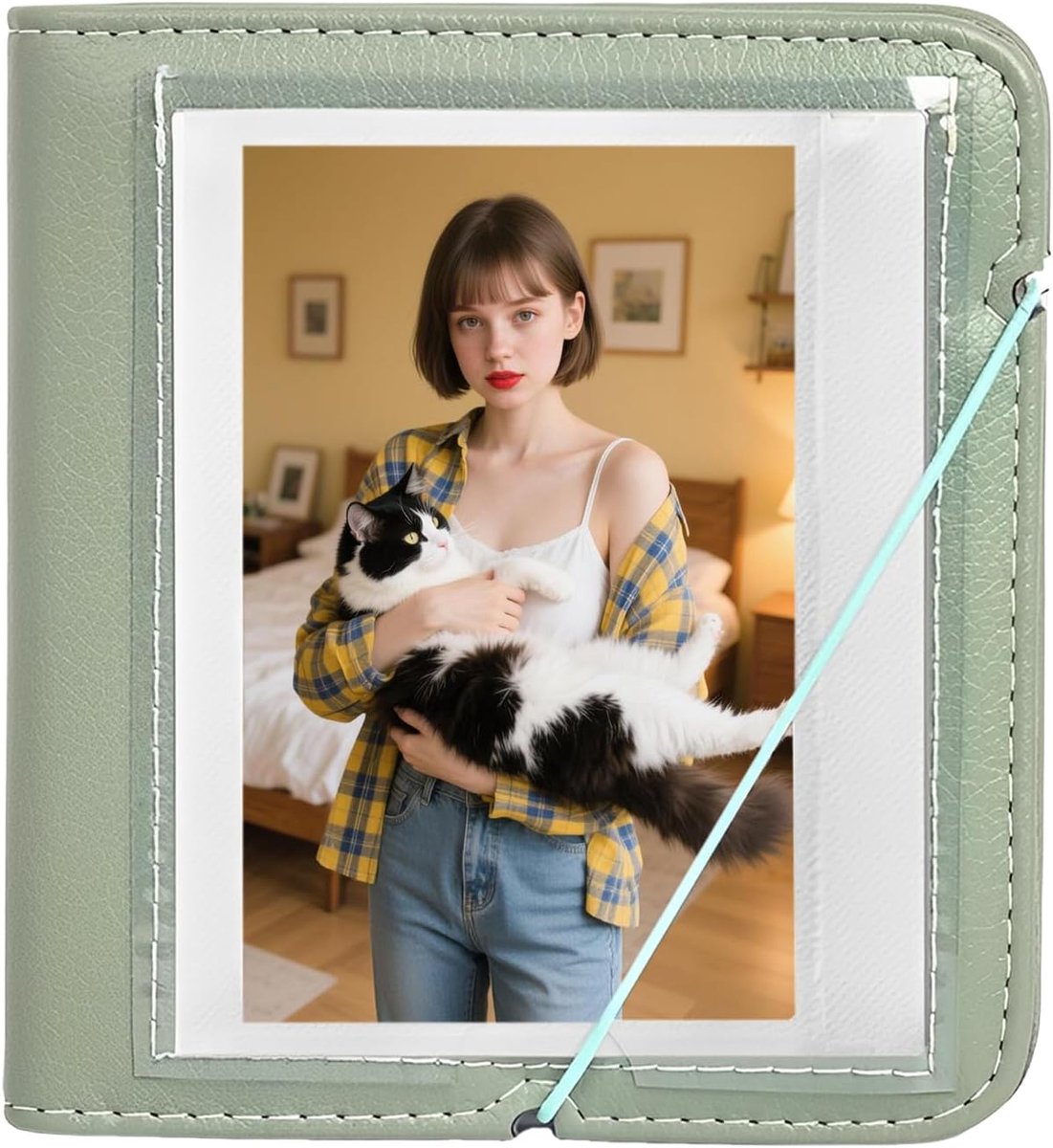 Fotoalbum scrapbook vintage - 28 pockets PU leer - groen - perfect voor instant camera's - ShopVlot