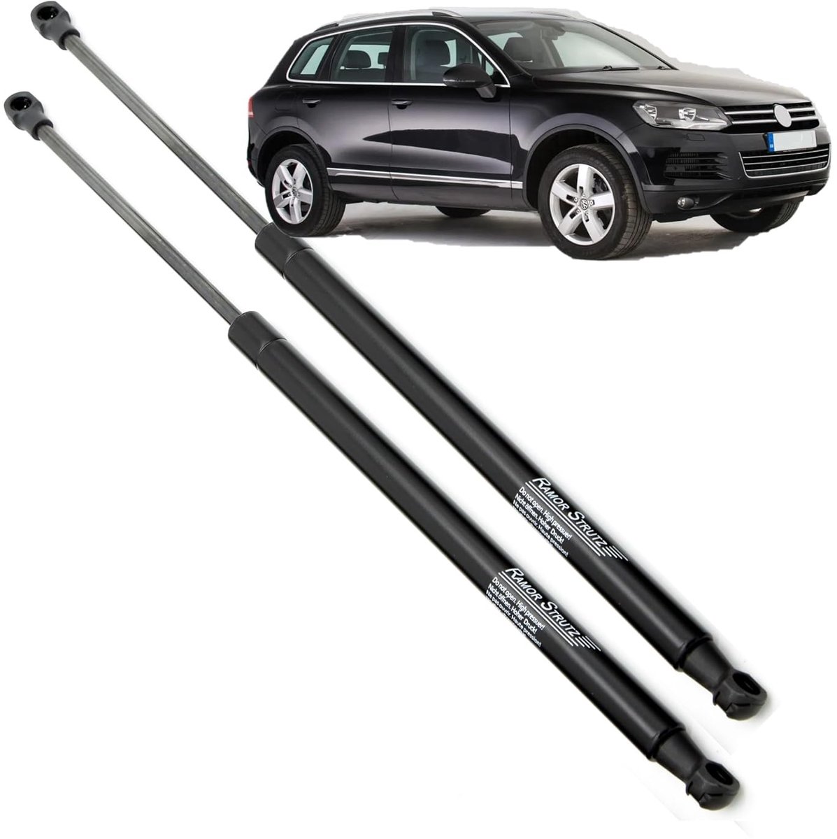 Gasveren achterklep VW Touareg Mk2 2010-2018 - 594 mm - Kracht 605N - Eenvoudige installatie - ShopVlot