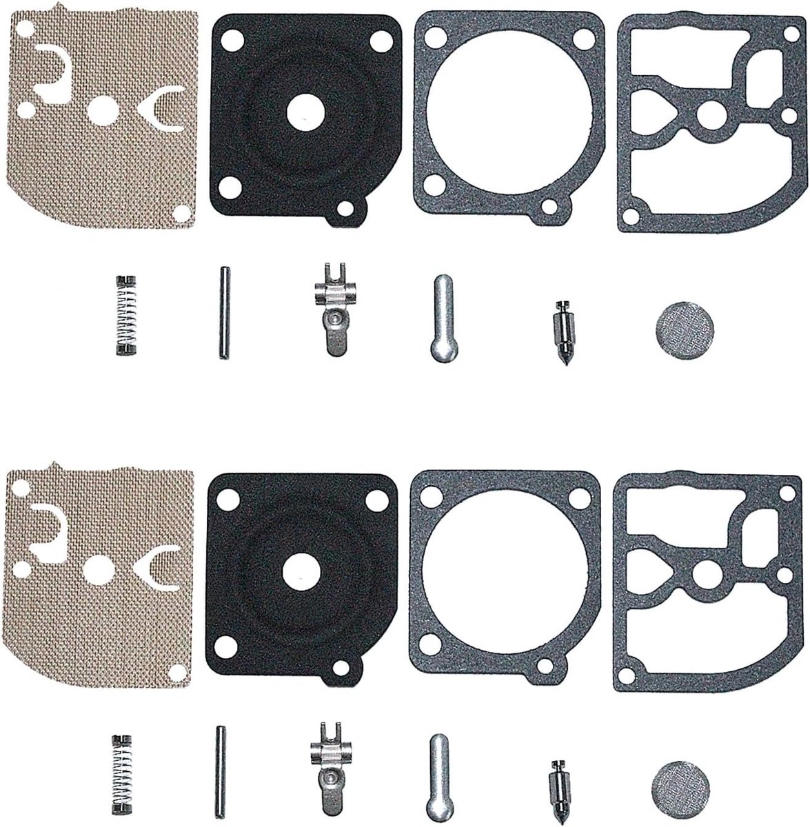 Carburateur reparatieset 2 stuks - voor Dolmar PS 460 500 510 4600 5000 5100 5105 - betrouwbare vervanging - ShopVlot