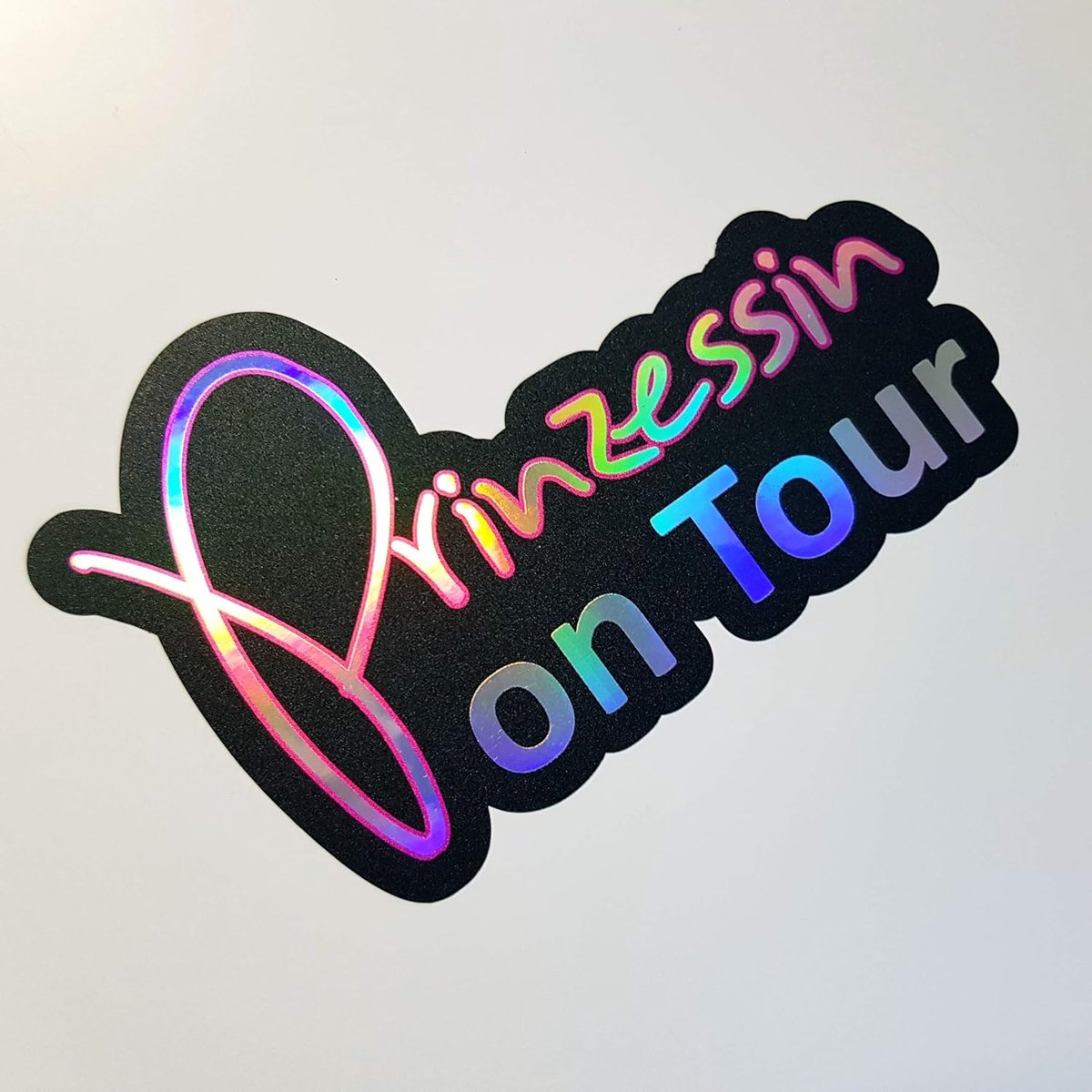 Auto sticker 12 x 7,5 cm - folien-zentrum Princess on Tour - hoogwaardig en weerbestendig - unieke autodecoratie - ShopVlot