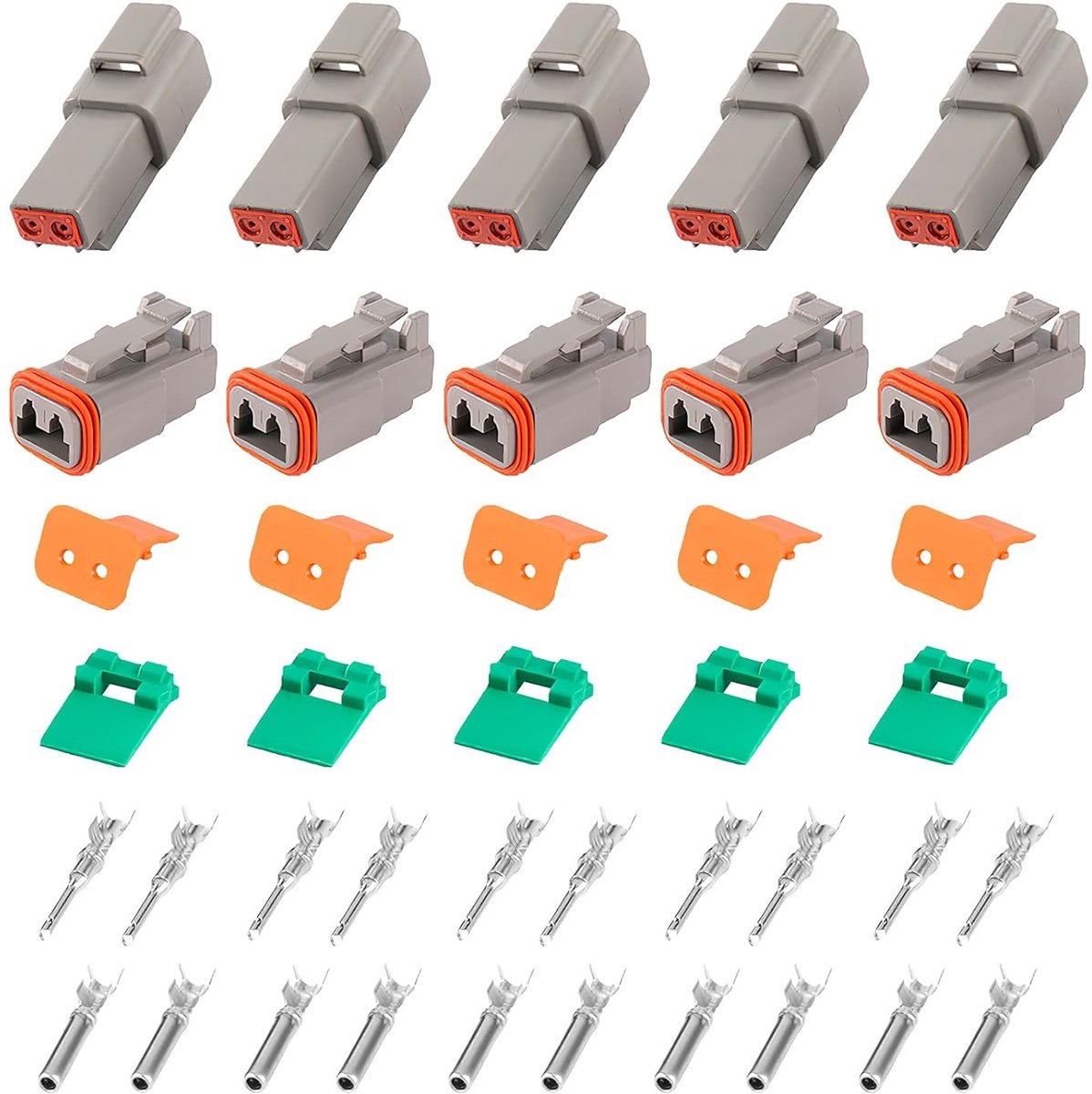 Twee-pins stekker - waterdicht - nylon en fosforbrons - ideaal voor auto en motor - ShopVlot