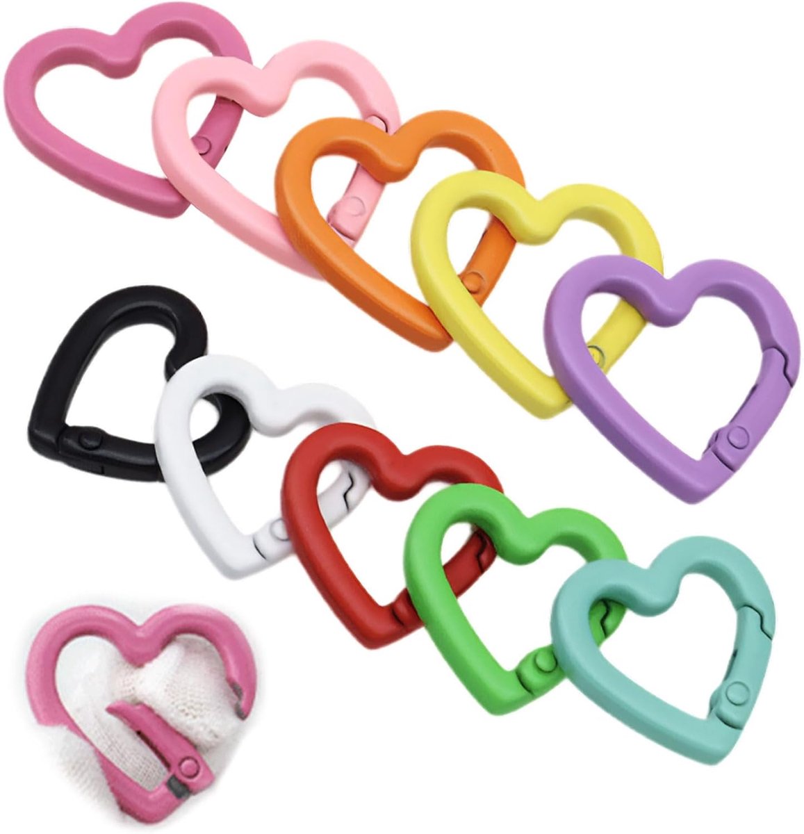 Mini carabiner haken 30 stuks - kleurrijk en lichtgewicht - ideaal voor sleutels en tassen - praktische sluitingen - ShopVlot