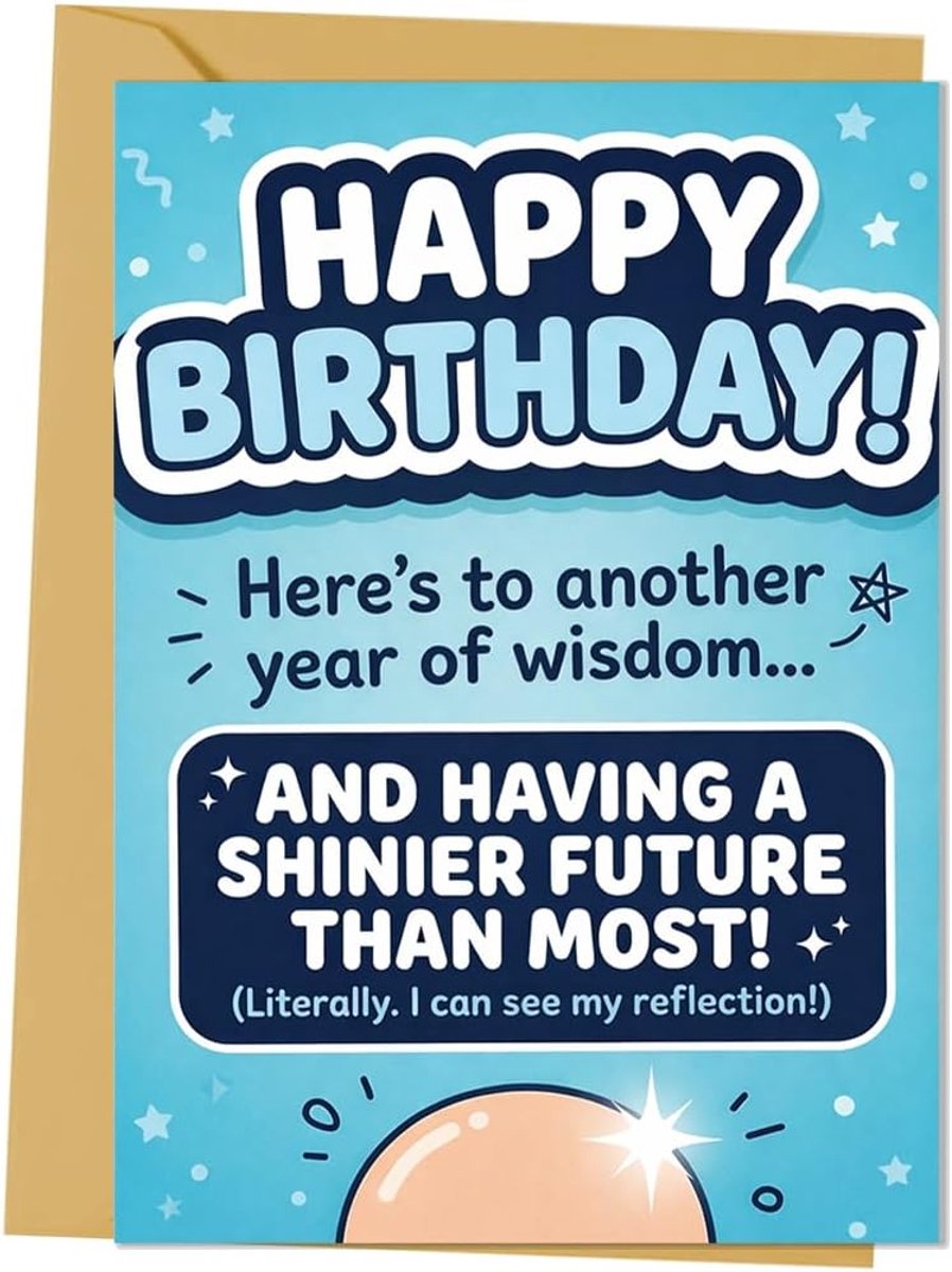 Verjaardagskaart voor mannen - 17 cm x 12 cm - premium karton - hilarisch cadeau voor vriend of echtgenoot - ShopVlot