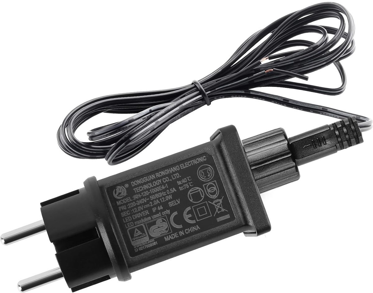 Inflatable adapter 12V 1/2/1.5A - Waterproof - Veilig power supply - Geschikt voor LED verlichting en tuinversiering - ShopVlot