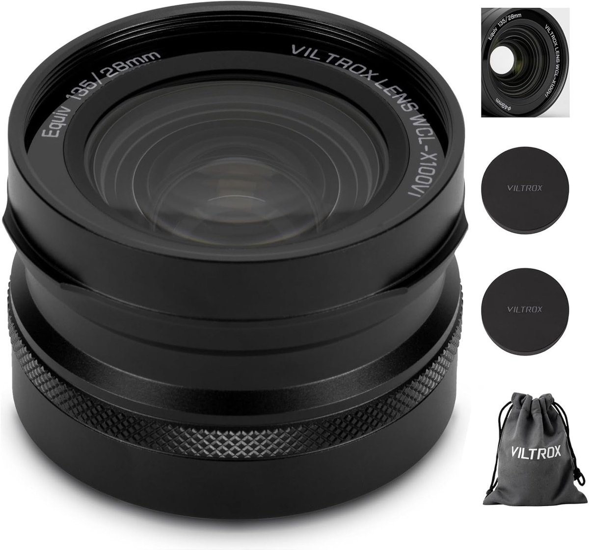Wide Conversion Lens 0.8X - ViltroX WCL-X100VI - Voor Fuji X100 Serie - Ideaal voor landschapsfotografie - ShopVlot