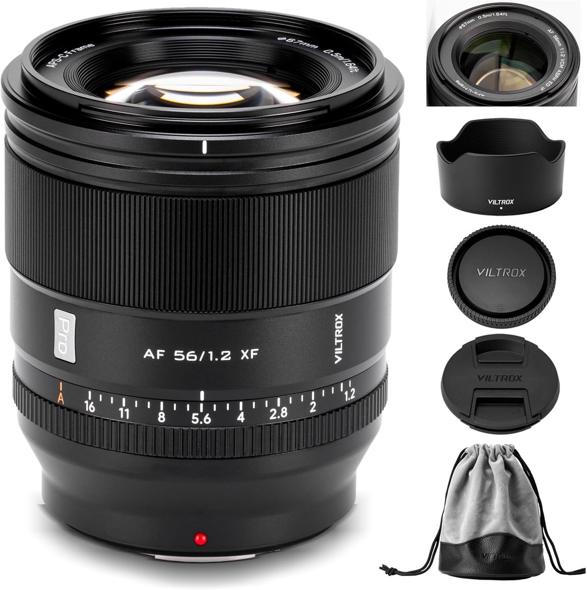 VILTROX 56mm F1.2 Pro XF-Mount Lens - Autofocus - Grote diafragma - Perfect voor portretfotografie - ShopVlot