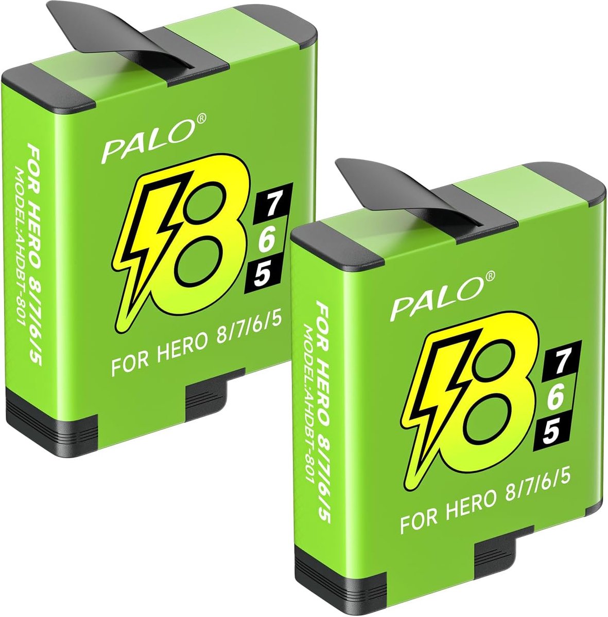 Batterijen 1800mAh voor GoPro Hero 5/6/7/8 - Li-ion vervangingsbatterijen - Geschikt voor lange avonturen - ShopVlot
