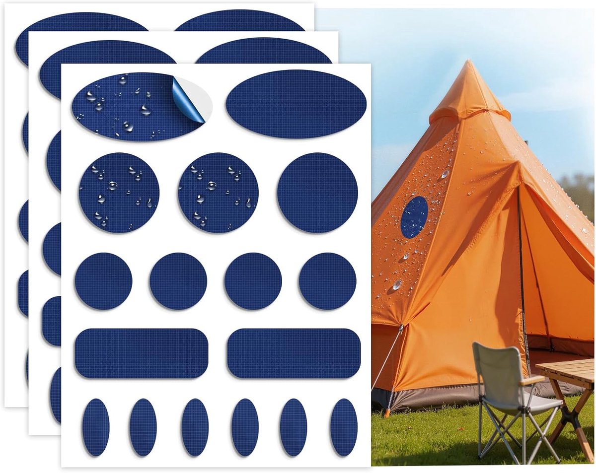 Reparatiepatches voor jassen 51 stuks - Waterproof nylon - Zelfklevend - Ideaal voor het dichten van gaten - ShopVlot