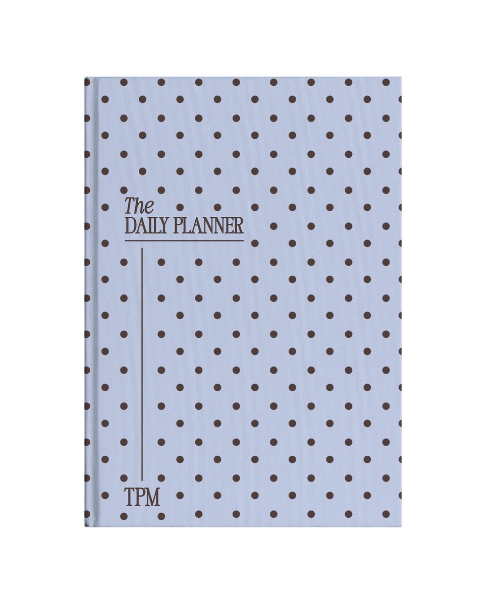 Hardback dagplanner A5 - ongedateerd - blauwe & bruine vlek - voor optimale productiviteit - ShopVlot