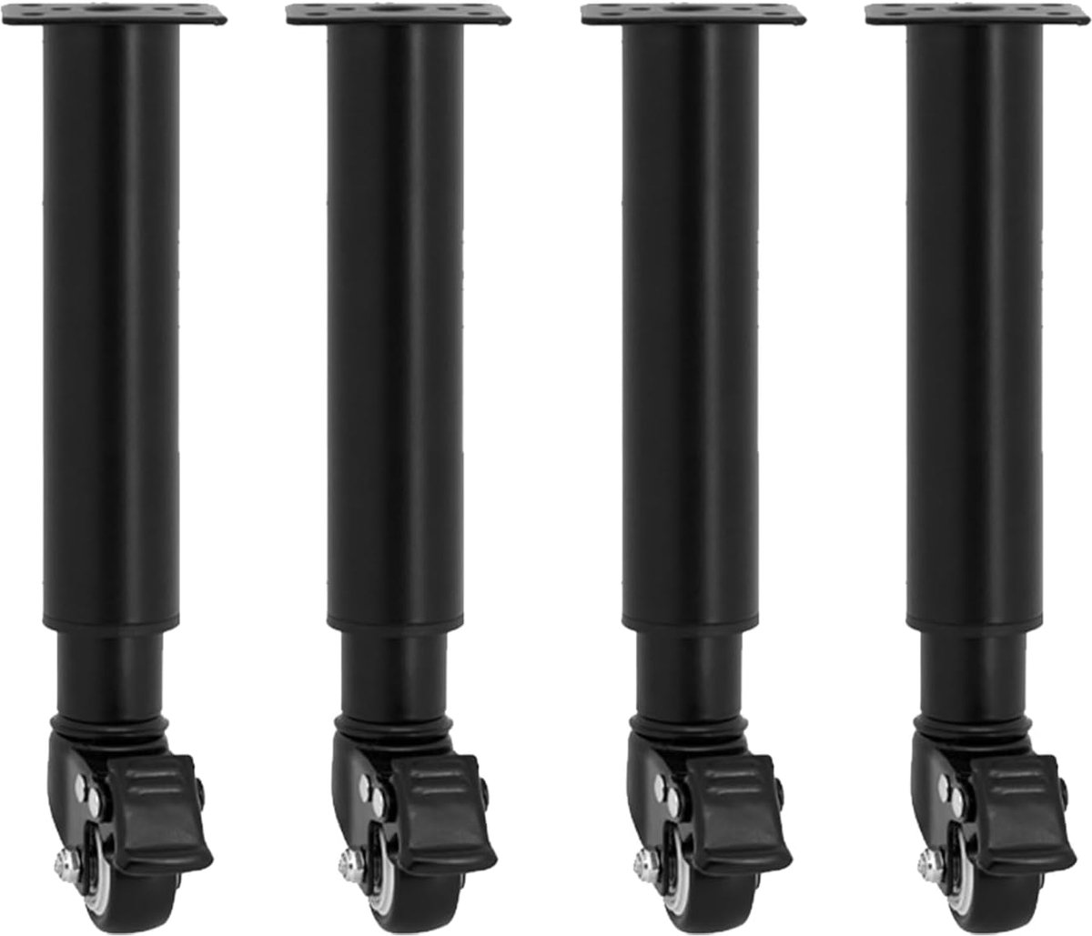 Tafelpoten verstelbaar 24.5-36cm - metalen meubels met 360° wielen - sterke draagkracht - ideaal voor sofa en bureau - ShopVlot