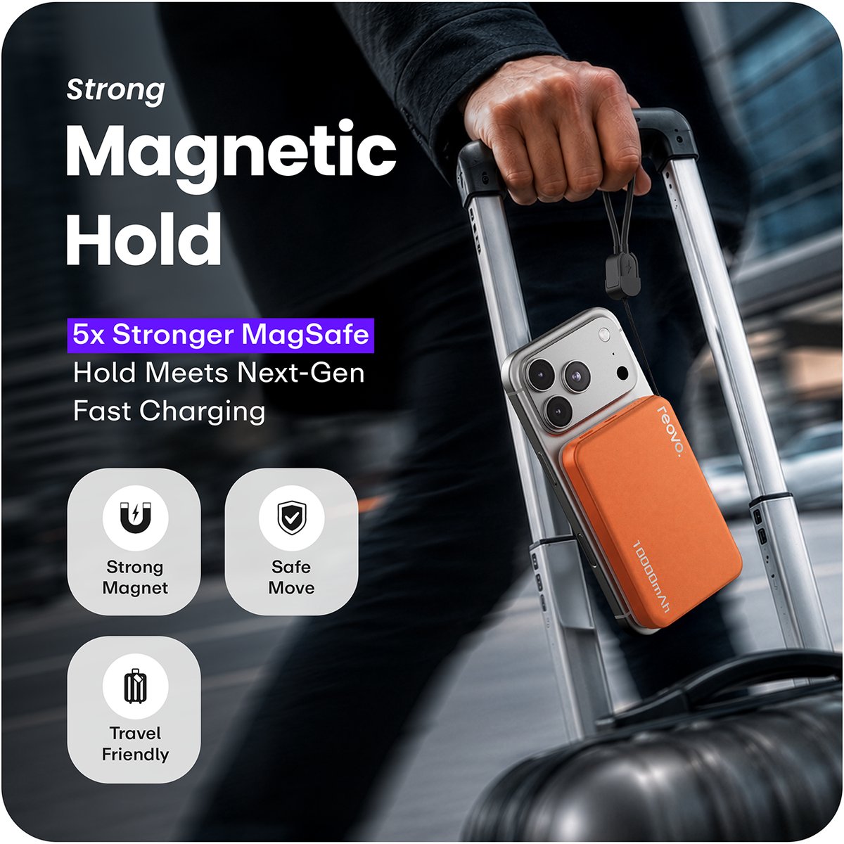 Mijnhoesjes Powerbank 10.000 mAh Magnetisch Opladen - afbeelding 2