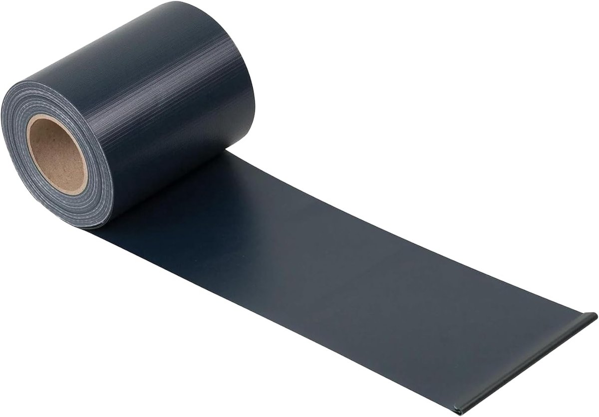 PVC privacy strips 19 cm - anthraciet - water- en UV-bestendig - ideaal voor dubbele bar hekwerken - ShopVlot