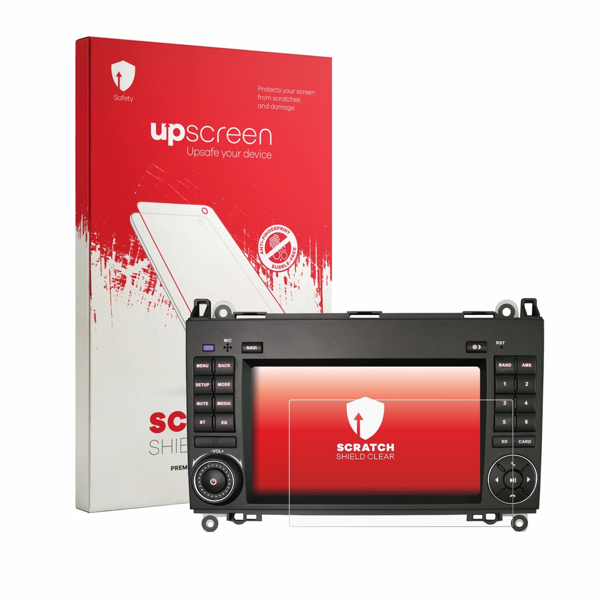 upscreen - Screenprotector voor Erisin ES5572B 7" - Folie Beschermfolie transparant