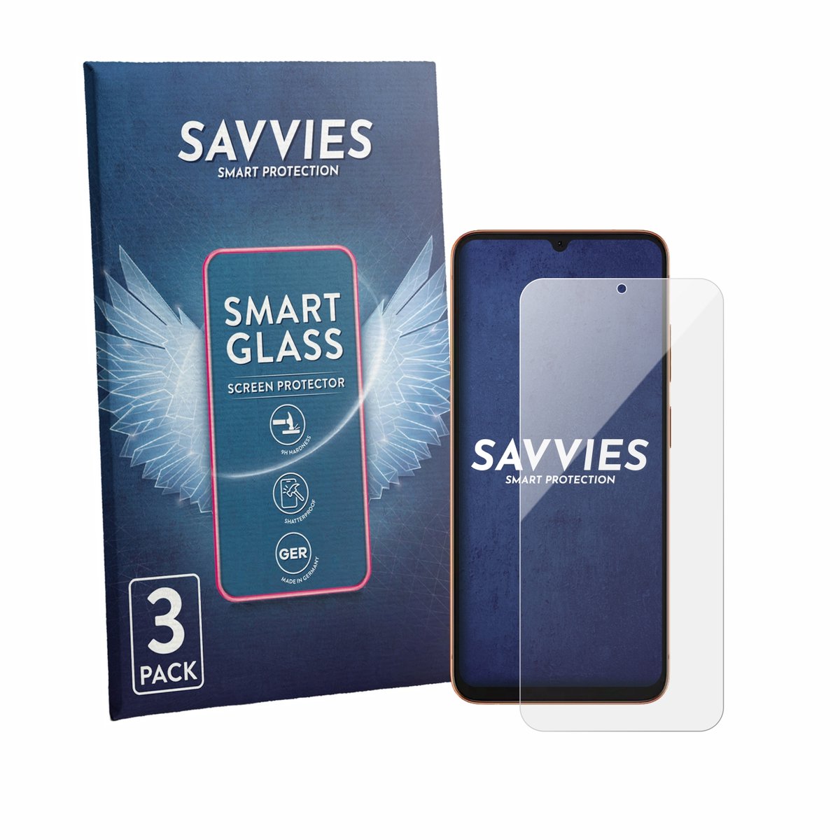 3 Stuks Savvies Screenprotector - geschikt voor Doogee Note 57 Lite - beschermfolie glas transparant