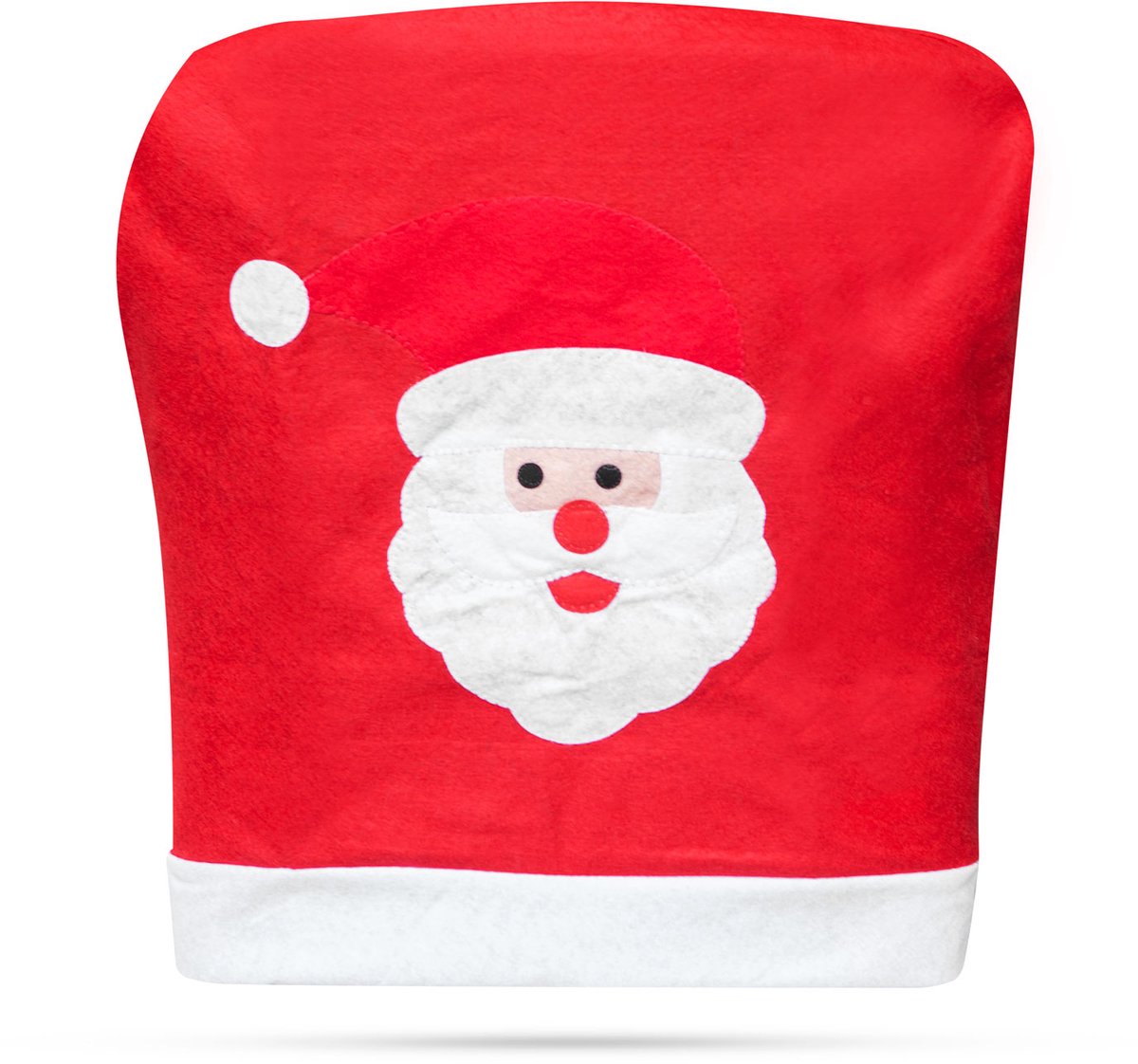 Kerststoelhoes Kerstversiering met reliëf - kerstmanmotief - feestelijke stoeldecoratie 47x49 cm 1 stuks [55926A]