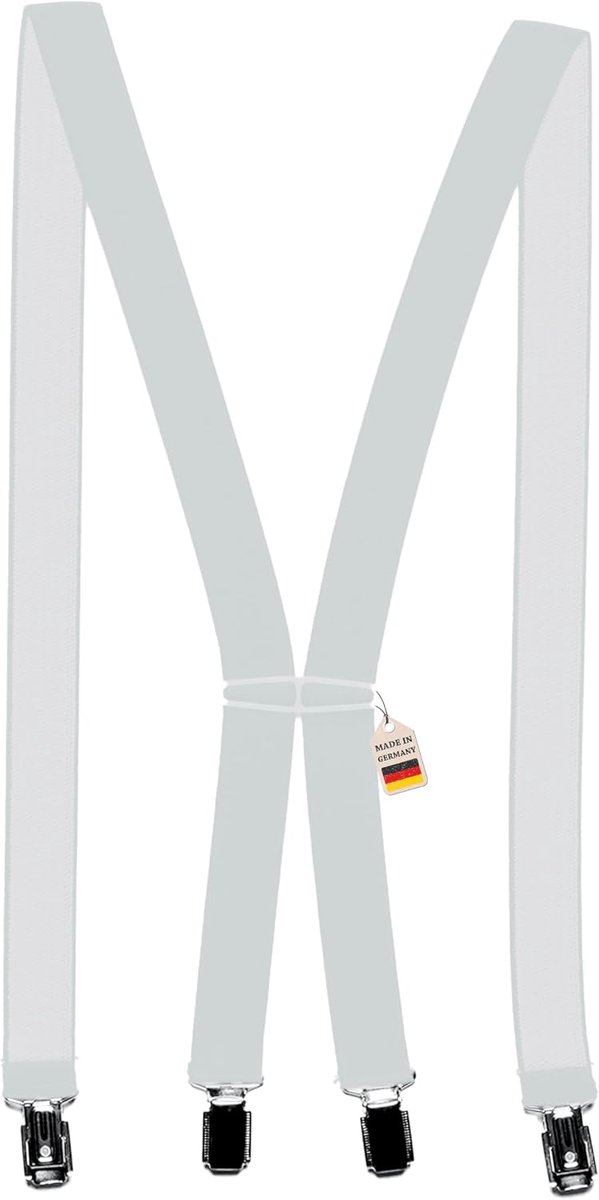 Braces 2,5 cm breed - X-vorm met 4 sterke clips - verstelbaar en elastisch - ideaal voor werk- en skibroeken - ShopVlot