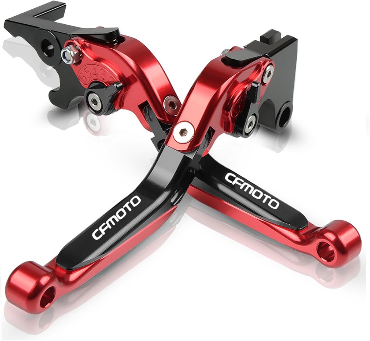 Verstelbare rem- en koppelingshendel - rood/zwart - geschikt voor CFMOTO 400NK 650NK 2023 400GT 650GT 2022 700CLX 2022 - ShopVlot