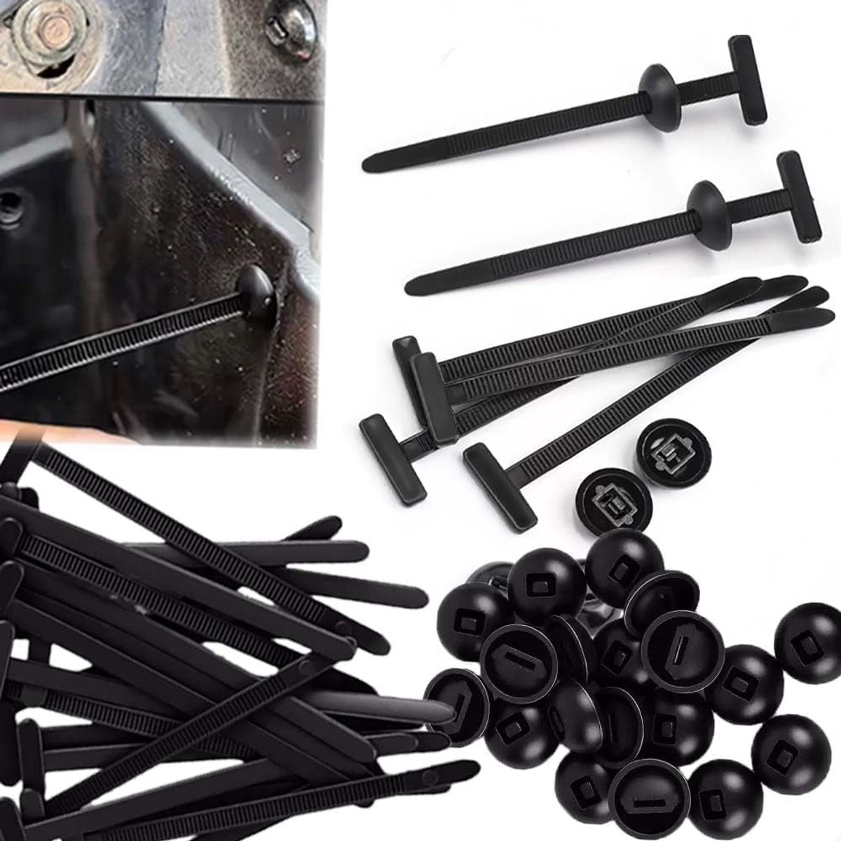 Nylon kabelbinders 100 stuks - zelfvergrendelend - UV-bestendig - snelle installatie - ShopVlot