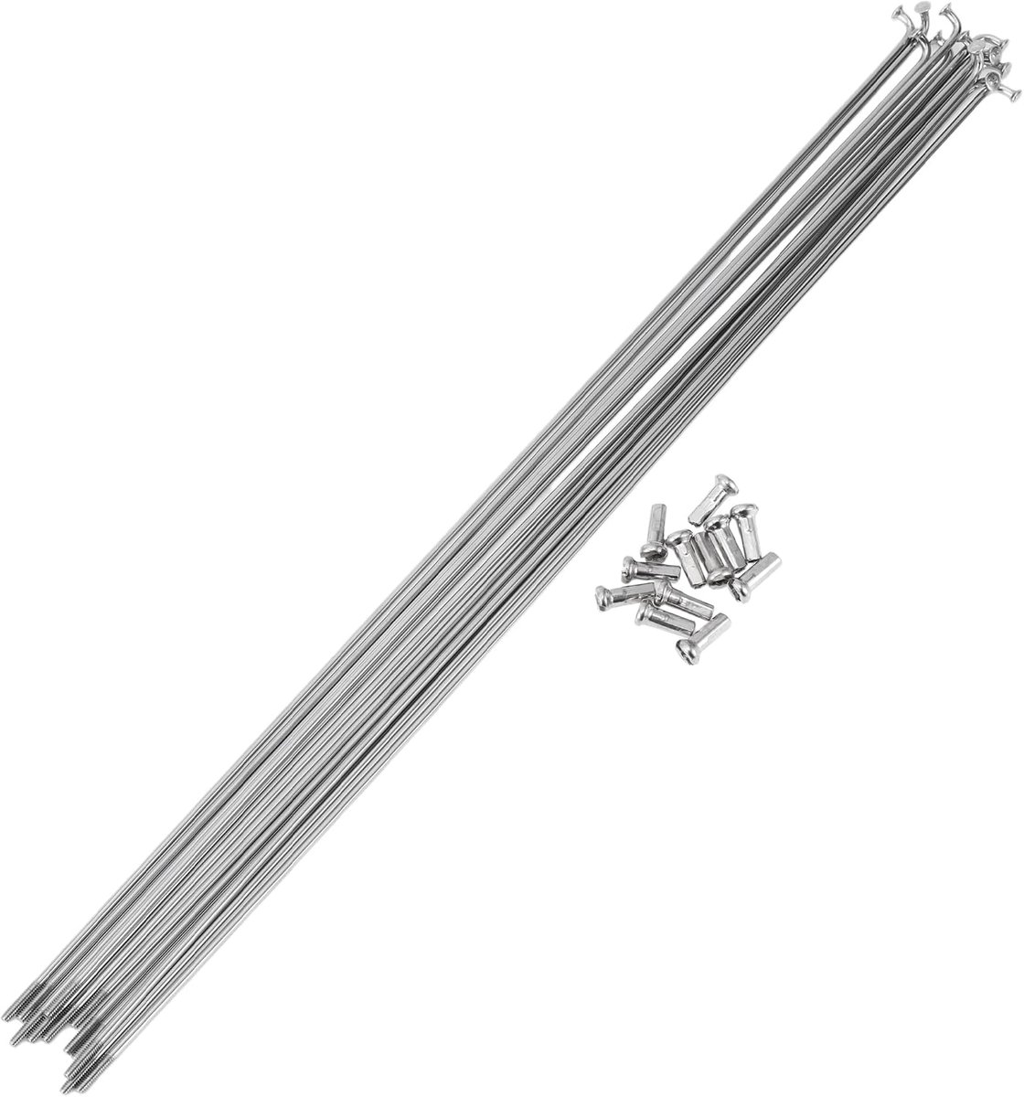 Fietsspaken 14G 289 mm - 304 roestvrij staal zilverkleurig - Inclusief nippels - Voor stevige fietswielen - ShopVlot