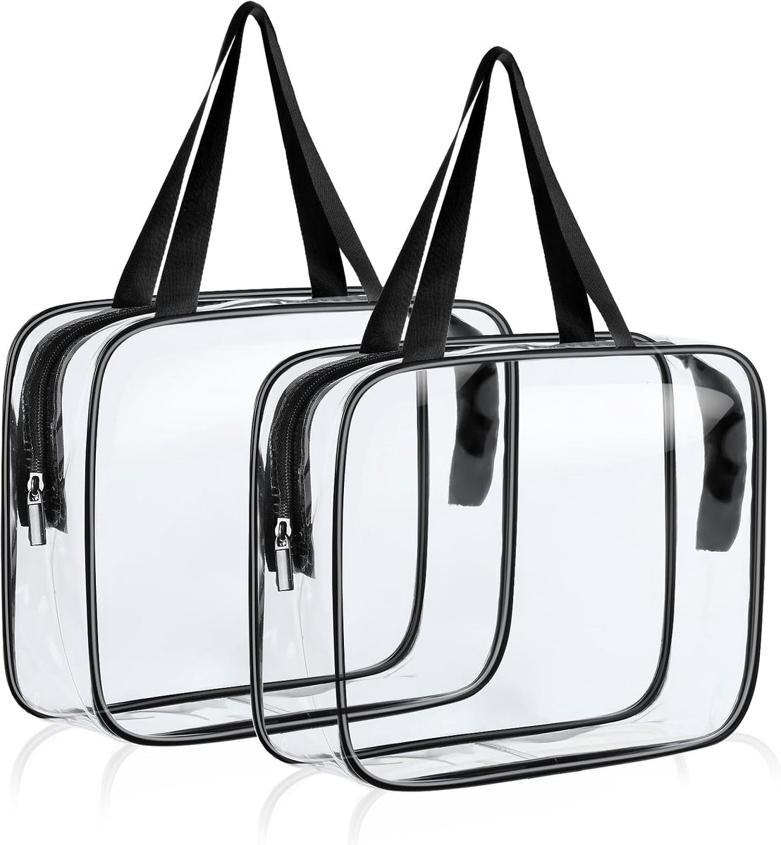 Toilettas transparant - pvc waterdicht - multifunctioneel voor cosmetica - geschikt voor handbagage - ShopVlot