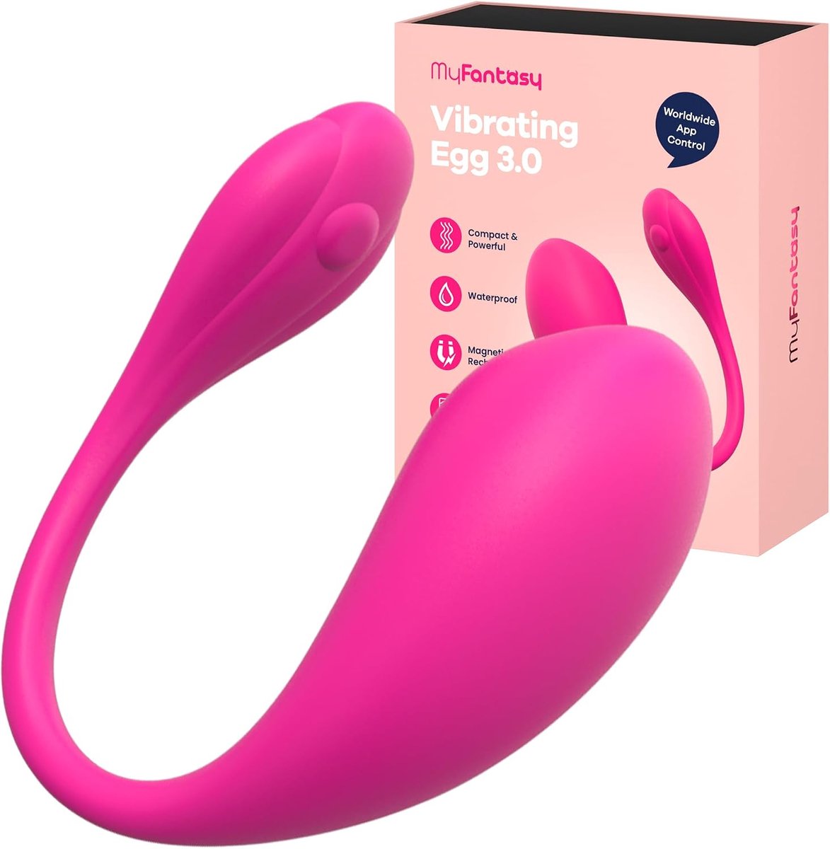 Vibrerende Ei met App - Versie 3.0 - Roze - Wereldwijd te bedienen met partner - Extra krachtig - ShopVlot