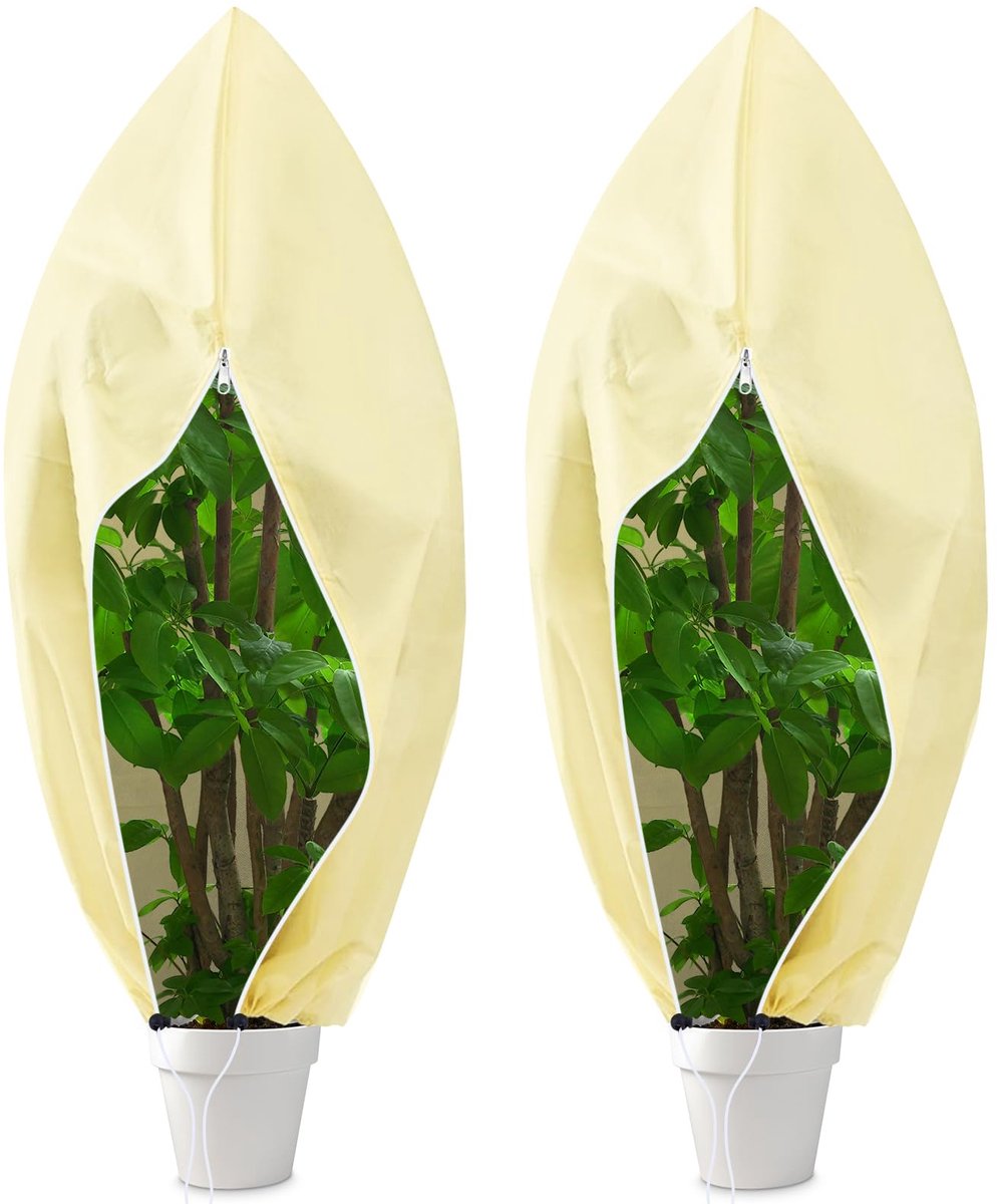 Plantenbeschermingskap 120 x 180 cm - ademend zeil - winddicht - winterbescherming voor struiken - ShopVlot