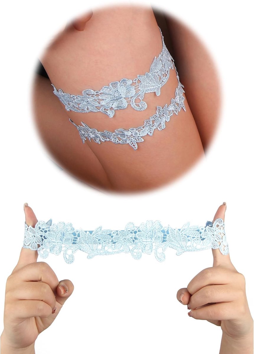 Garters voor bruid - 2 stukken - kant - comfortabele pasvorm - perfecte accessoires - ShopVlot