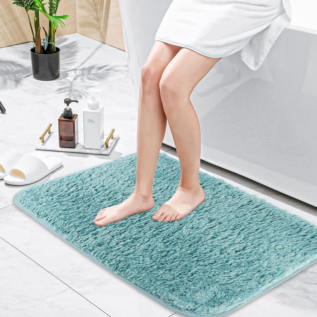 Badmat 40 x 60 cm - microvezel - machinewasbaar - antislip voor extra veiligheid - ShopVlot