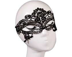 Oogmasker kant - Masker - Gemaskerd bal - Venetiaans masker - Masquerade mask - Verkleden - Spannend sexy masker - Zwart - Kant - Jonyx