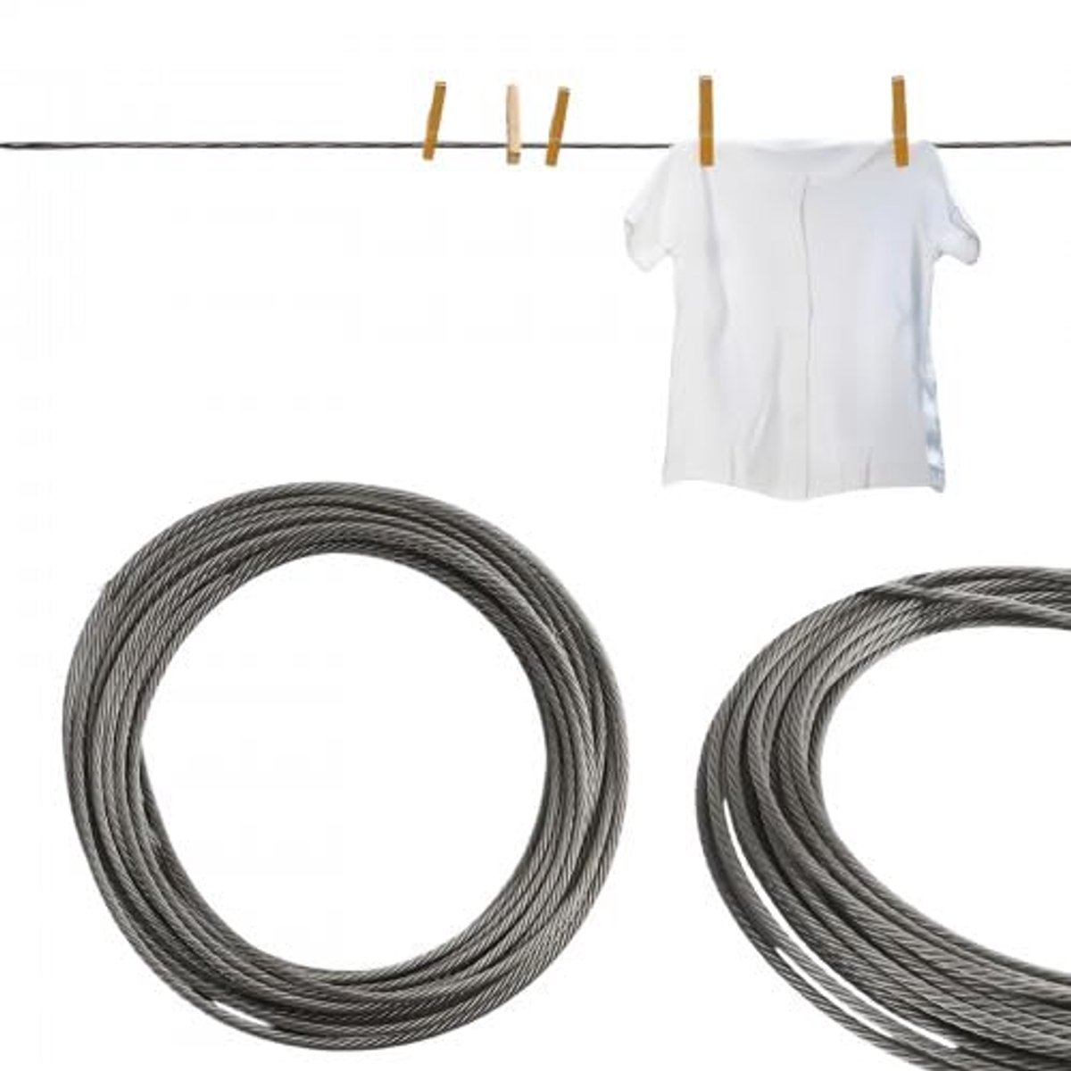 Staal kabel 10 m - RVS 7 x 19 - Flexibel - Ideaal voor ophangsystemen - ShopVlot