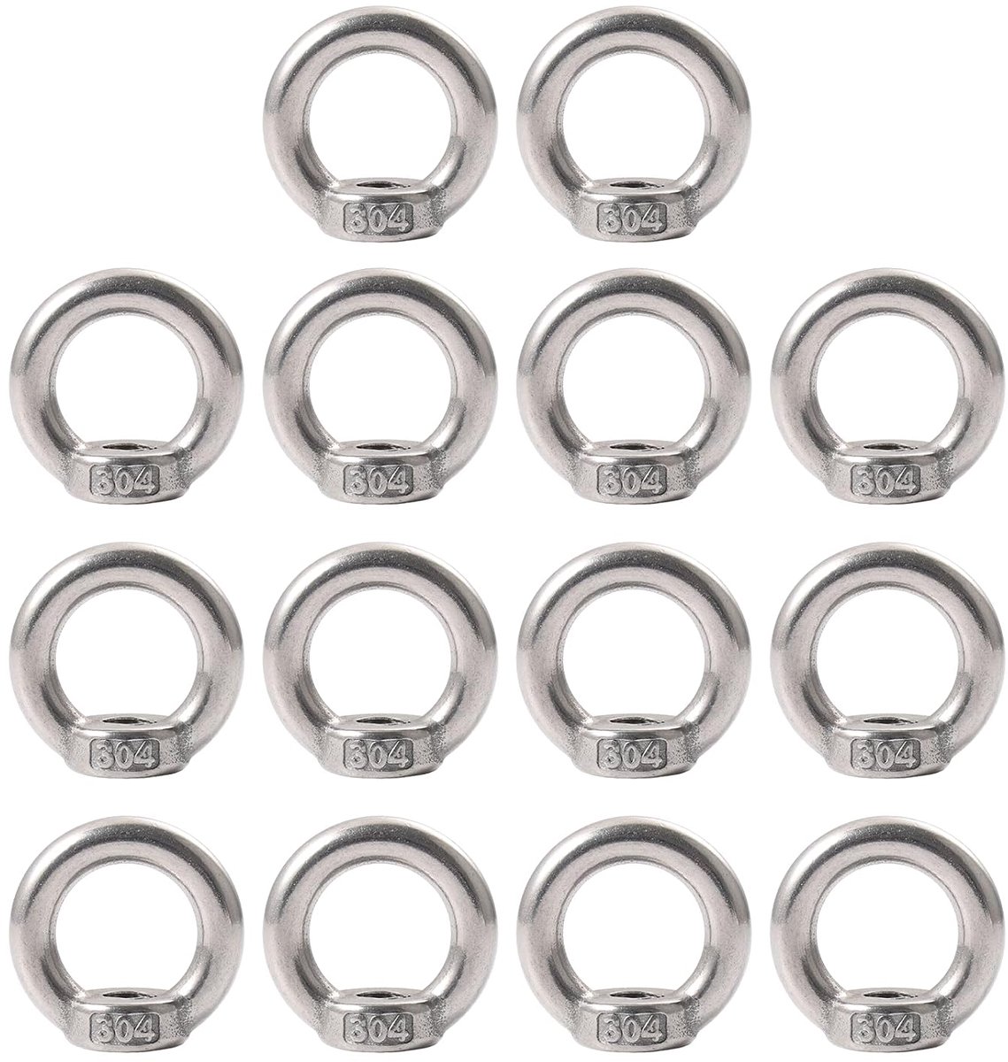 M8 ringmoeren 14 stuks - 304 roestvrij staal - sterk en duurzaam - ideaal voor ophangdecoraties - ShopVlot