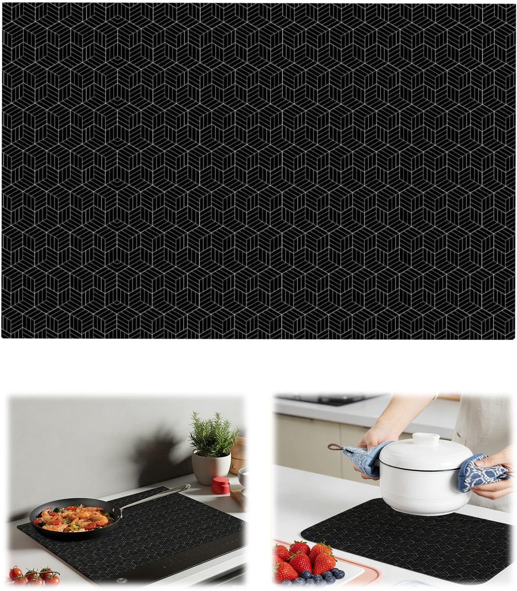 Beschermmat voor inductiekookplaat 52 x 78 cm - siliconen - hittebestendig - makkelijk te reinigen - ShopVlot