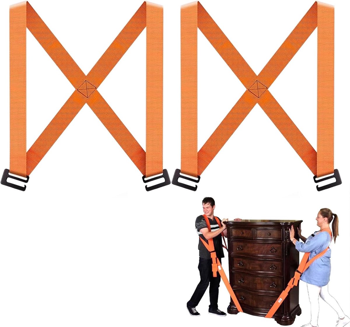 verhuisriem 270 x 4.5 cm - transportband voor 2 personen - ideaal voor meubels en apparaten - ShopVlot