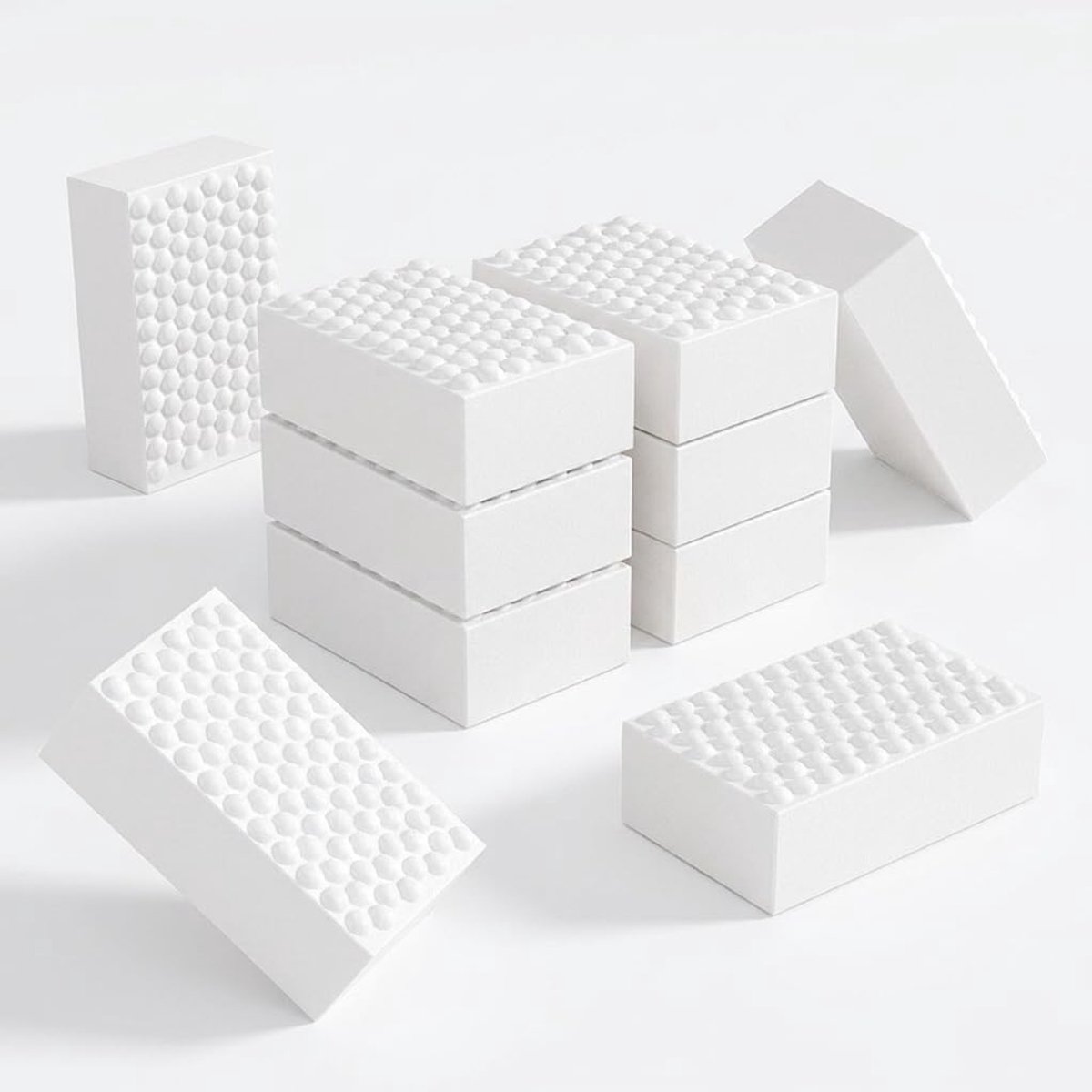 Magische spons 10 stuks - hoge dichtheid 10 x 6 x 2 cm - herbruikbaar en wasbaar - ShopVlot