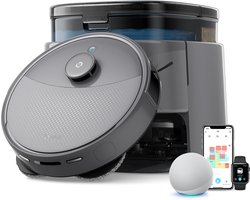 LEFANT M3 max - Robotstofzuiger met dweilfunctie en automatisch leegstation - 20.000 Pa zuigkracht - Alles-in-één station - Automatisch dweilen en drogen - App-bediening - Voor dierenhaar