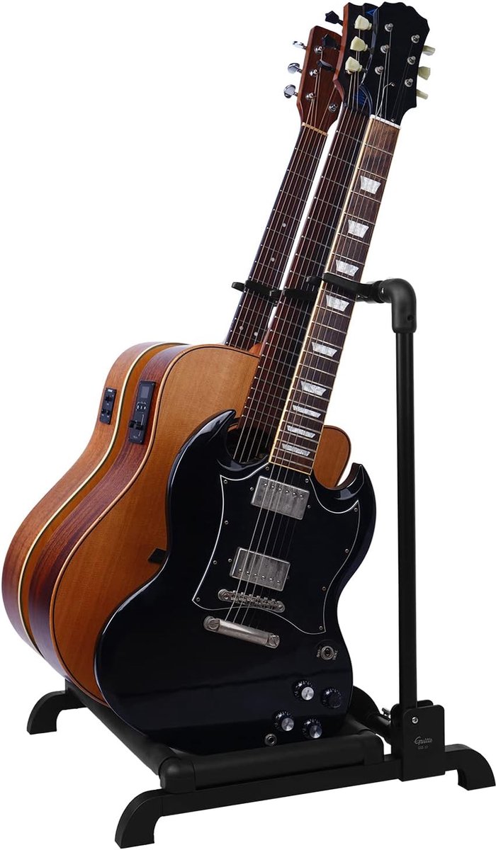 Guitar Rack Stand 3 Houder - Vouwbaar - Universele houder voor bas en akoestische gitaren - Ideaal voor band en podium - ShopVlot