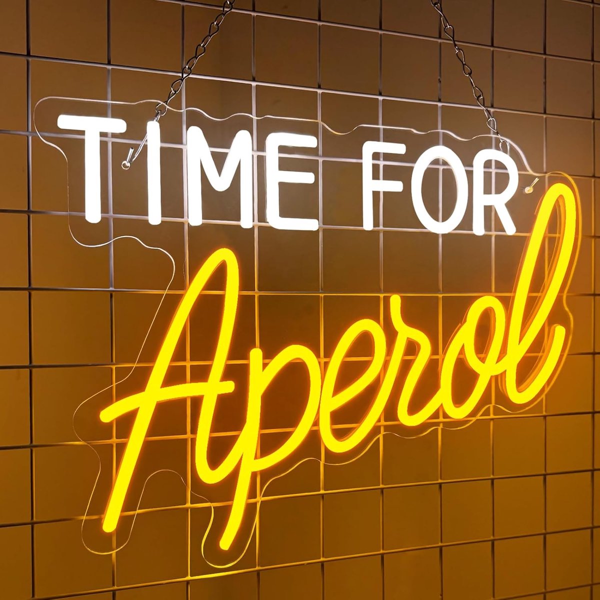 Neon sign Aperol Spritz - USB gevoed - kleurige LED verlichting - perfecte wanddecoratie voor feest - ShopVlot