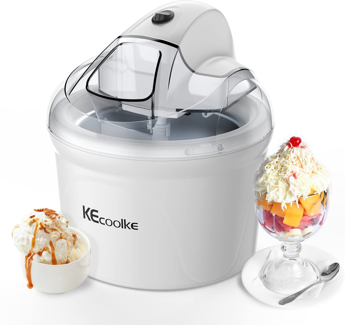IJsmaker 1,5 L - elektrische ijsmachine - Soft Serve - maak zelf Frozen Yogurt en Sorbet - ShopVlot