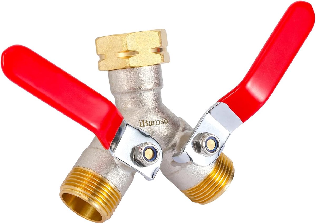 Tuin slang splitter 2-weg - Messing materiaal - Hoge doorstroming - Eenvoudige installatie - ShopVlot